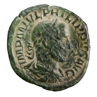 Sestertius - Philippus I LAET FVNDATA S C; Laetitia front
