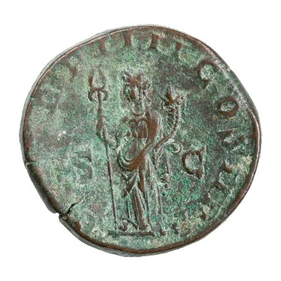 Sestertius - Philippus I P M TR P IIII COS II P P S C; Felicitas back