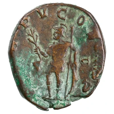 Sestertius - Philippus I P M TR P V COS III P P S C; Mars back