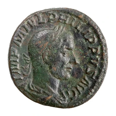 Sestertius - Philippus I PAX AETERNA S C; Pax front