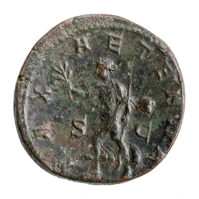 Sestertius - Philippus I PAX AETERNA S C; Pax back