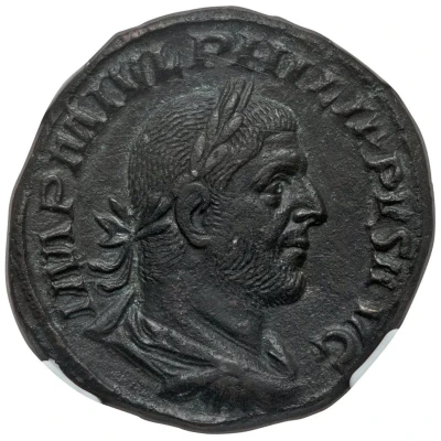 Sestertius - Philippus I SAECVLARES AVGG S C front