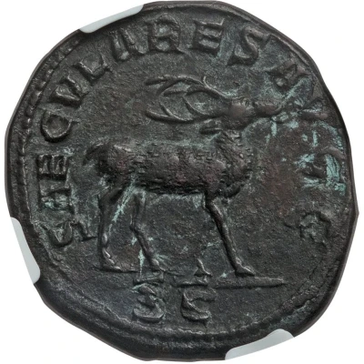 Sestertius - Philippus I SAECVLARES AVGG S C back