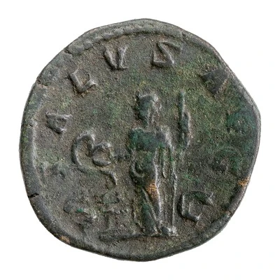 Sestertius - Philippus I SALVS AVG S C; Salus back