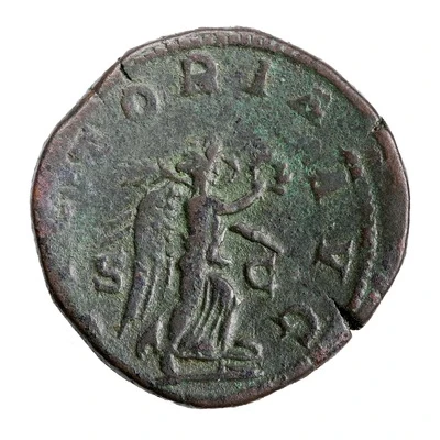 Sestertius - Philippus I VICTORIA AVG S C; Victory back