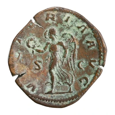 Sestertius - Philippus I VICTORIA AVG S C; Victory back
