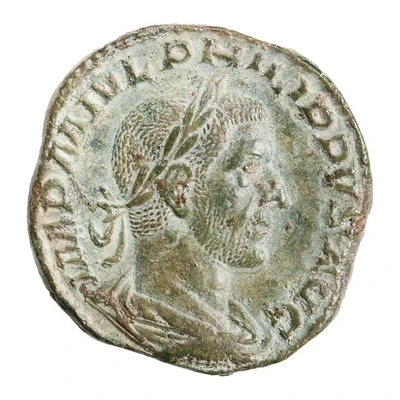 Sestertius - Philippus I VICTORIA AVGG S C; Victory front