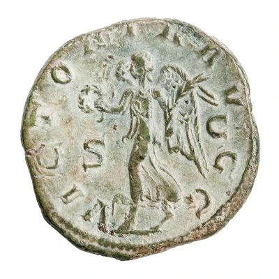 Sestertius - Philippus I VICTORIA AVGG S C; Victory back