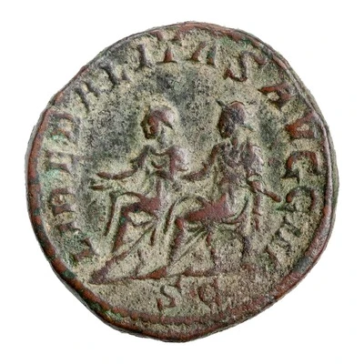 Sestertius - Philippus II LIBERALITAS AVGG III S C back