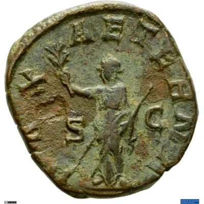 Sestertius - Philippus II PAX AETERNA S C; Pax back