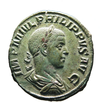 Sestertius - Philippus II SAECVLARES AVGG S C COS II front