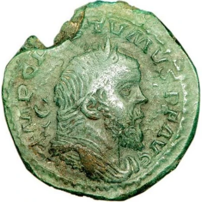 Sestertius - Postumus LAETITIA AVG; Treveri front