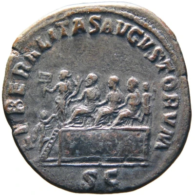 Sestertius - Pupienus, Balbinus, and Gordian III LIBERALITAS AVGVSTORVM S C; Liberalitas back