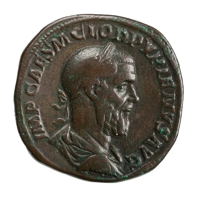 Sestertius - Pupienus CONCORDIA AVGG S C; Concordia front