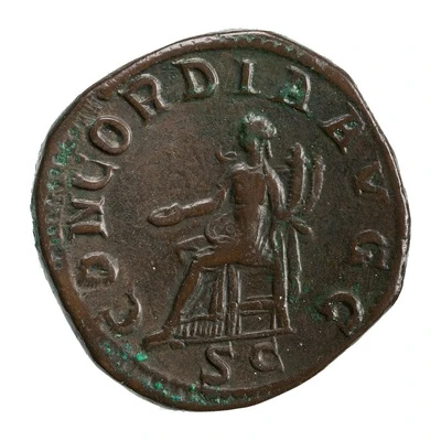 Sestertius - Pupienus CONCORDIA AVGG S C; Concordia back