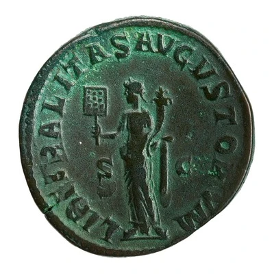 Sestertius - Pupienus LIBERALITAS AVGVSTORVM S C; Liberalitas back