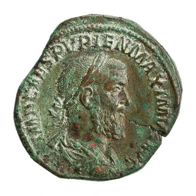 Sestertius - Pupienus PAX PVBLICA S C; Pax front