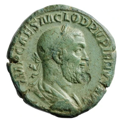 Sestertius - Pupienus PROVIDENTIA DEORVM S C; Providentia front