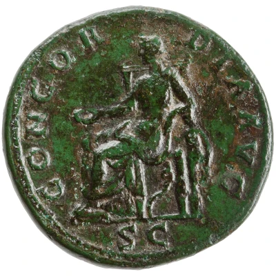 Sestertius - Sabina CONCORDIA AVG S C; Concordia back