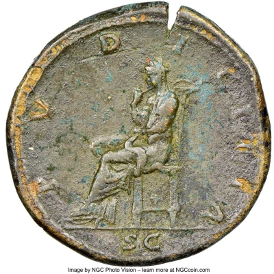 Sestertius - Sabina PVDICITIA; Pudicitia back
