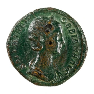 Sestertius - Sallustia Orbiana and Severus Alexander CONCORDIA AVGVSTORVM S C front