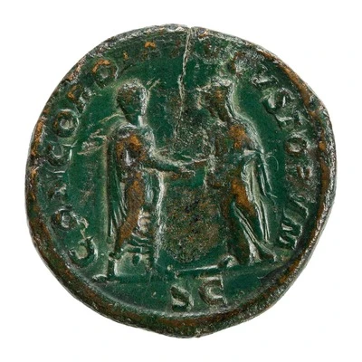 Sestertius - Sallustia Orbiana and Severus Alexander CONCORDIA AVGVSTORVM S C back