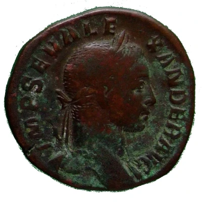 Sestertius - Severus Alexander IOVI CONSERVATORI S C; Jupiter front