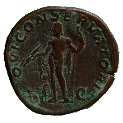 Sestertius - Severus Alexander IOVI CONSERVATORI S C; Jupiter back