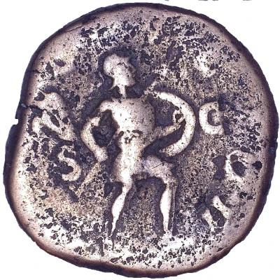 Sestertius - Severus Alexander MARS VLTOR S C; Mars back