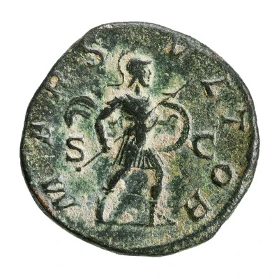 Sestertius - Severus Alexander MARS VLTOR S C; Mars back