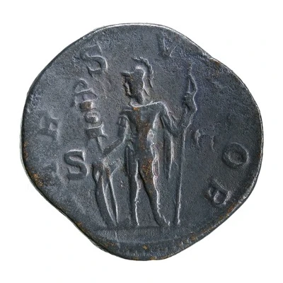 Sestertius - Severus Alexander MARS VLTOR S C; Mars back