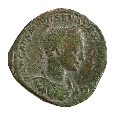 Sestertius - Severus Alexander P M TR P COS P P S C; Libertas front