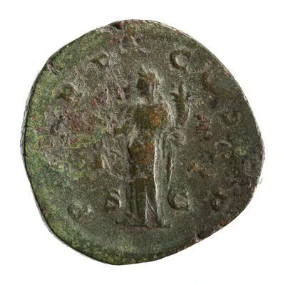 Sestertius - Severus Alexander P M TR P COS P P S C; Libertas back