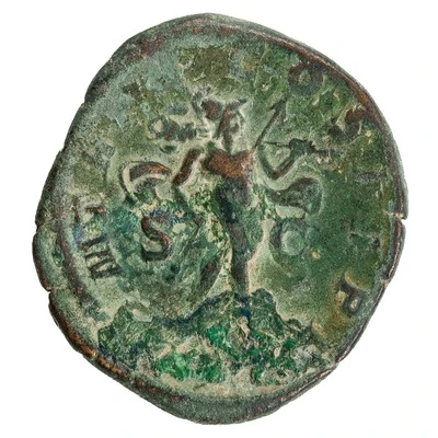 Sestertius - Severus Alexander P M TR P V COS II P P S C; Mars back