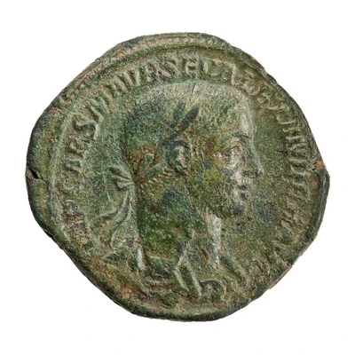 Sestertius - Severus Alexander P M TR P V COS II P P S C; Mars front