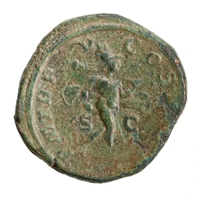 Sestertius - Severus Alexander P M TR P V COS II P P S C; Mars back