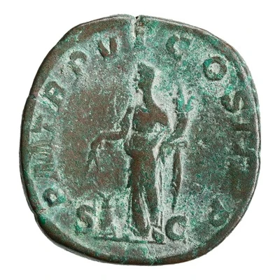 Sestertius - Severus Alexander P M TR P VI COS II P P S C; Annona back