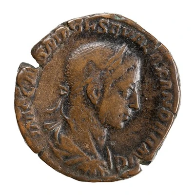 Sestertius - Severus Alexander P M TR P VI COS II P P S C; Mars front