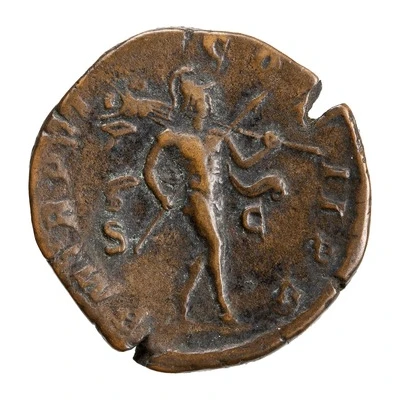 Sestertius - Severus Alexander P M TR P VI COS II P P S C; Mars back