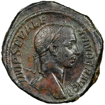 Sestertius - Severus Alexander P M TR P VIII COS III P P S C front