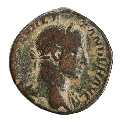 Sestertius - Severus Alexander P M TR P VIIII COS III P P S C; Sol front