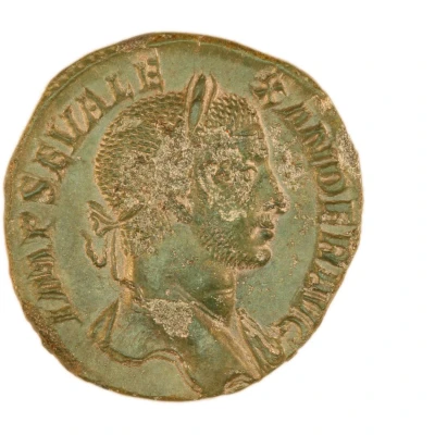 Sestertius - Severus Alexander P M TR P X COS III P P S C; Sol front