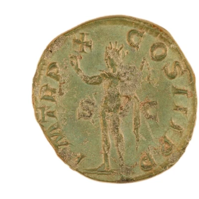 Sestertius - Severus Alexander P M TR P X COS III P P S C; Sol back
