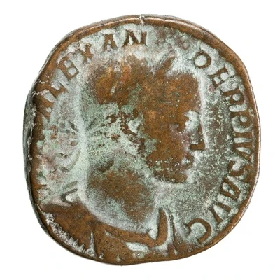 Sestertius - Severus Alexander P M TR P XI COS III P P S C; Sol front