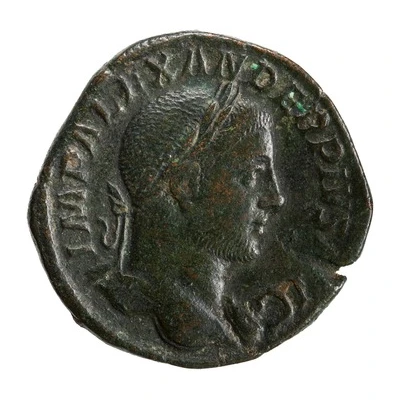 Sestertius - Severus Alexander P M TR P XII COS III P P S C; Sol front