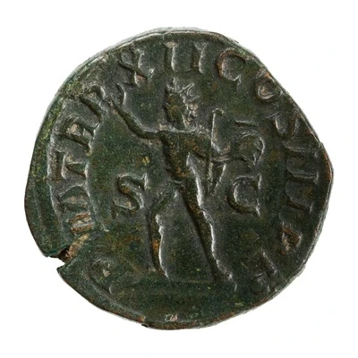 Sestertius - Severus Alexander P M TR P XII COS III P P S C; Sol back