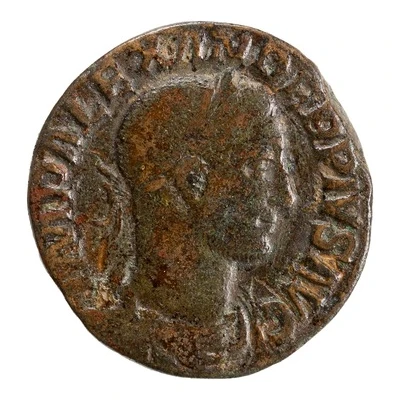 Sestertius - Severus Alexander P M TR P XII COS III P P S C; Sol front