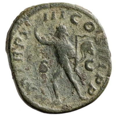 Sestertius - Severus Alexander P M TR P XIII COS III P P S C; Sol back