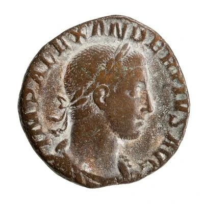Sestertius - Severus Alexander P M TR P XIII COS III P P S C; Sol front