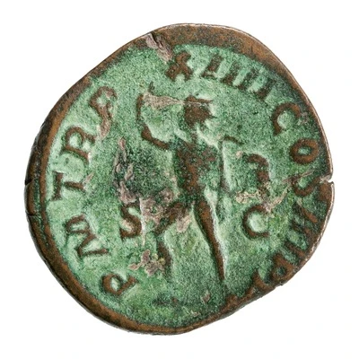 Sestertius - Severus Alexander P M TR P XIIII COS III P P S C; Sol back
